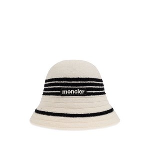 몽클레르 코튼 혼방 모자, M(KR 600), 화이트계열+블랙계열