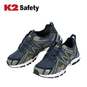 K2 Safety K2-라바 4인치 작업화 워킹화 안전화 기능화 작업신발 보호구, 네이비, 260, 1개