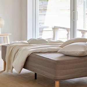 한샘 노뜨 포켓스프링 수납 철제 일체형침대, 그레이, 슈퍼싱글