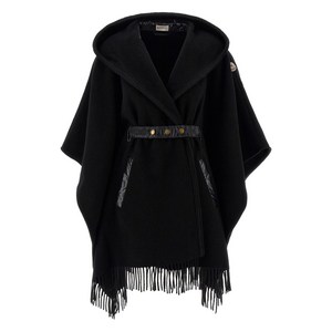 몽클레르 프린지 후드 케이프