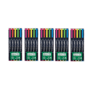 제브라 옵텍스 케어 형광펜 5색 세트, 핑크, 레드, 노랑, 그린, 블루, 5세트