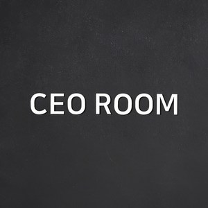 스튜디오투명 관계자 외 출입금지 아크릴사인 흰색, CEO ROOM, 1개