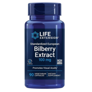 라이프익스텐션 스탠더다이즈드 유러피안 빌베리 추출물 100mg 베지테리안 캡슐, 90정, 1개