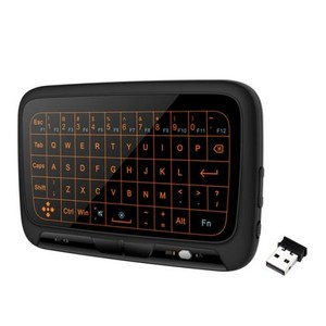 QWERTY 가상 키보드 53 인치 대형 24GHz 무선 전체 패널 터치 패드 백라이트 안드로이드 구글 TV 박스 노트북 태블릿용, 01 Black, Black, 없음