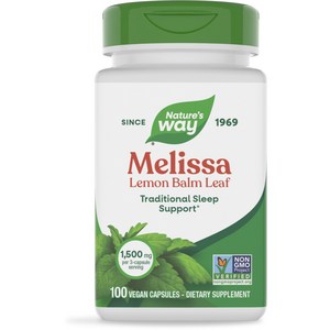 네이쳐스웨이 멜리사 레몬 밤 리프 1500mg 베지테리안 캡슐, 100정, 1개