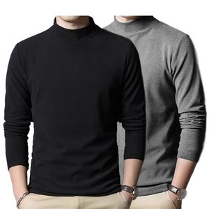 더놀자 겨울작업복 기모 보온 목폴라 티셔츠 1+1