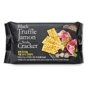 블랙 트러플 하몽 소다 크래커 미니 맛있는 간식 만능 안주, 84g, 1개