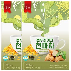 꽃샘 콘푸레이크 천마차 50T, 20g, 50개입, 2개