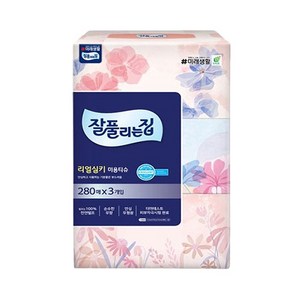 잘풀리는집 천연펄프 미용티슈 2겹, 280매입, 3개