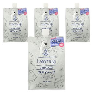에스셀렉트 하또무기 바디 솝 리필, 1L, 4개