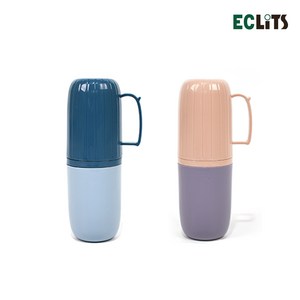 1+1 에클리츠 투톤 칫솔통 칫솔 치약 세트 칫솔꽂이 칫솔보관함 양치컵, 블루+핑크