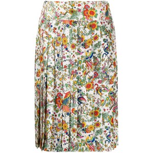 토리 버치 플로럴 프린트 플리츠 스커트