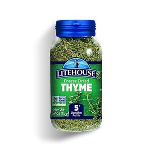 Litehouse Feeze Died Thyme - Substitute fo Fes Litehouse 동결 건조 타임 - 신선한 타임 대용품 타임 신선한 묶음 5개 분량, 1개, 14g