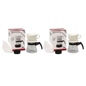 칼리타 101 로토 핸드 드립 세트 N 1-2인용, 드리퍼 + 필터x4..., 300ml, 2개