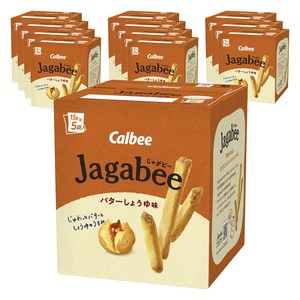 일본 Calbee 가루비 칼비 감자 스틱 버터 간장 맛 75g 12개, 75g, 12개