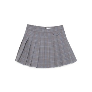 메종키츠네 플리츠 미니 스커트, 블루계열+베이지계열, FR 38(KR 55)