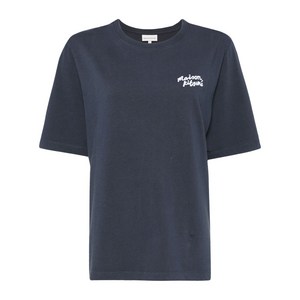 메종키츠네 핸드라이팅 로고 티셔츠, 블루계열, M(KR 66)