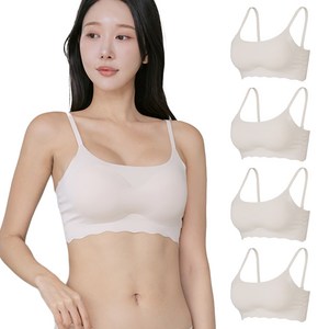 cikicoco 여성 심리스 스트랩 브라탑 4종세트 ( S~2XL)
