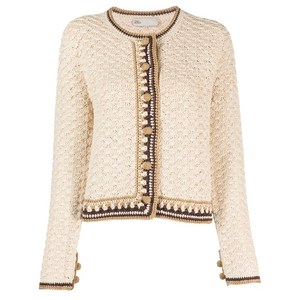 토리 버치 라운드 넥 버튼 업 가디건