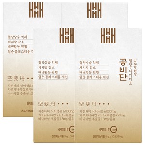 헤밀레 김소형 원방 공비단 차전자피 가르시니아 혈당 다이어트 환, 150g, 4박스