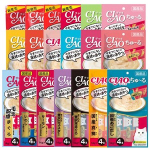 고양이 간식 이나바 챠오츄르 고양이 참치 닭가슴살 가다랑어 헤어볼 연어4P, sc-79 닭가슴살 오징어 4p