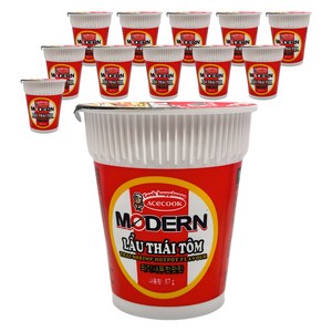 에이스쿡 베트남 미라우타이 컵라면 새우맛 67g, 12개