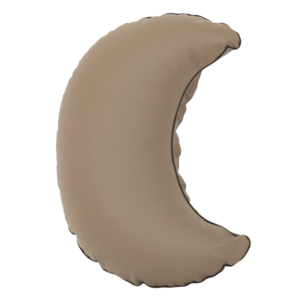 지앤그린 미용실쿠션 바나나 팔걸이 독서 하프 반달 쿠션, 라이트브라운