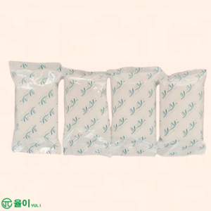 휴대용 캔 물티슈 야외 청소용 일회용 물티슈 만화 체인 귀여운 작은 종 30 매*4, 리필, 4개, 30매