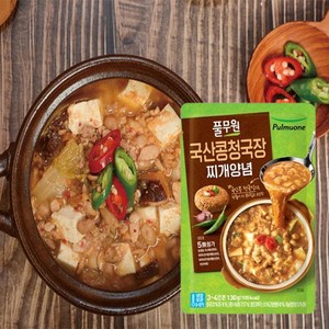 풀무원 국산콩청국장찌개양념 130g, 4개