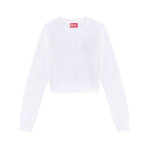 디젤 F-슬리미-오드 크롭 스웨트셔츠, 화이트계열, Standard M