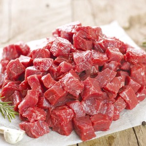 미국산 우둔살 큐브 1kg 2kg 반찬 구이용 식단 다이어트 헬스 수입 냉동 소고기, (400g), 1개