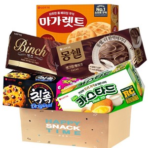 롯데제과 카스타드 오리지널 칙촉 빈츠 마가렛트 몽쉘 생크림 사무실간식 5종 세트