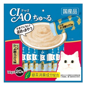 챠오츄르 고양이 짜먹는 간식, 혼합맛(가다랑어/가..., 14g, 1개