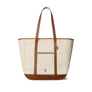 폴로랄프로렌 로고 자수 캔버스 토트 백