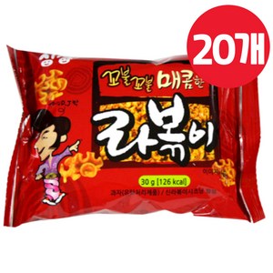 (싱싱) 꼬불꼬불 매콤한 라볶이 30g (1박스-60개), 20개