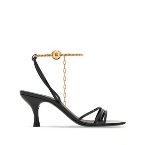 페라가모 케이블 링크 체인 가죽 샌들 70mm