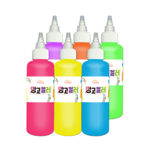 키즈망고 망고컬러 물감놀이, 160ml, 6색 세트