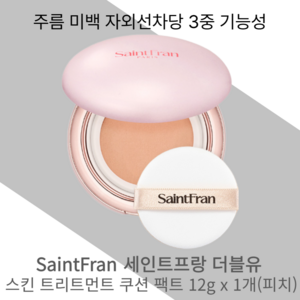 세인트프랑 더블유 스킨 트리트먼트 쿠션 파운데이 12g, 1개, 피치