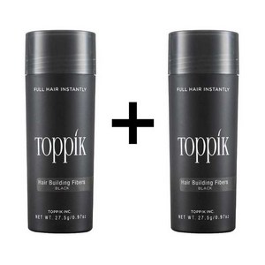 Toppik Hai Building Fibes 토픽 모발 커버 섬유 파우더 27.5g, 2개, 다크브라운 27.5g 2병