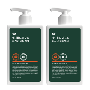 메디톨드 연구소 퍼시닌 단감 바디워시, 500ml, 2개