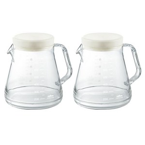 아케보노 커피 서버 스트롱 화이트, 750ml, 뚜껑 + 커피서버, 2개