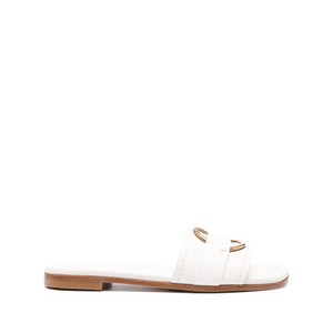 몽클레르 벨 가죽 슬라이더 샌들, Europe 36(KR 230), 화이트계열
