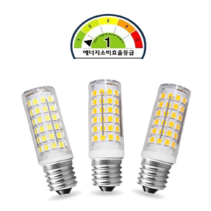 [LED앤샵] led 미니전구 콘램프 꼬마전구 5w 전구색 주광색 주백색 e14 e17, 14B (E14), 전구색(노란빛), 2개