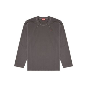 디젤 T-크래호르-복스트-Ls-T1 티셔츠, 그레이계열, Standard M