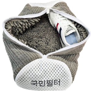 국민필터 2세대 신발 운동화 세탁망 특 대형, mocha, 2개