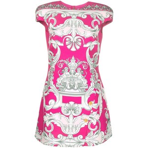 베르사체 베르사체 실버 바로크 미니 시프트 드레스, 핑크계열, Italy 42(KR 66)