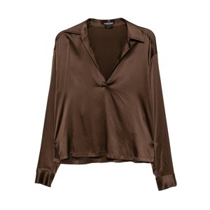 톰포드 새틴 블라우스, 브라운계열, Italy 42