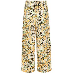 마르니 애니멀 프린트 스트레이트 팬츠, 오렌지계열+그린계열, Italy 42(KR 55-66)