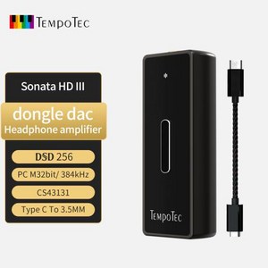 TempoTec-Sonata HD III 헤드폰 앰프 C 타입 3.5MM HiFi USB DAC CS43131 안드로이드 PC 맥용