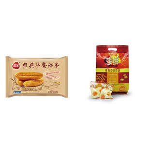 홍홍 중국식품 삼전 요우티아오 400g + 또우장 SET 유티아오 YOUTIAO 중국꽈배기 떠나이펀 두유파우더, 860g, 1개